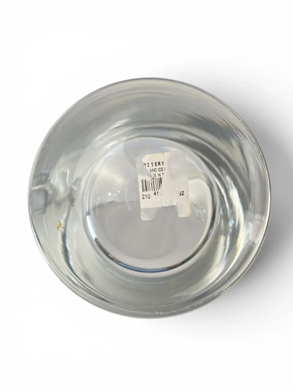 Pottery Barn Glass Ice Bucket Scrolled Handle
